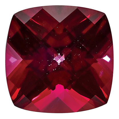 Edelstein Blazing Rot Passion Topas 8mm Antik Kissen Schachbrett