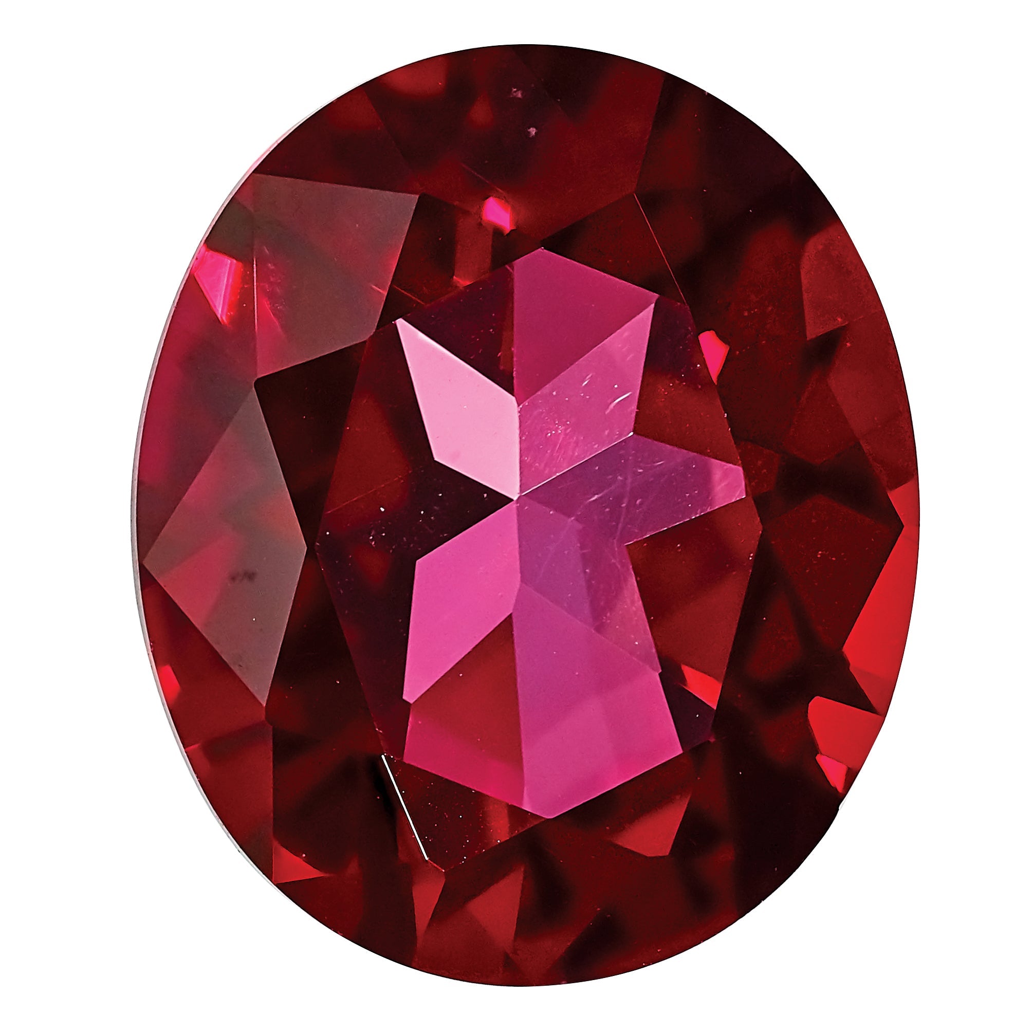Edelstein Blazing Rot Passion Topas 5x3mm Oval