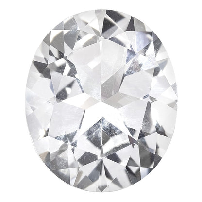 Edelstein Weiß Passion Topas 10x8mm Oval