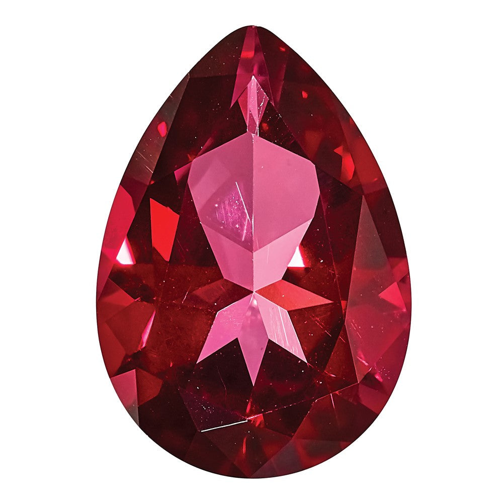 Edelstein Blazing Rot Passion Topas 10x7mm Tropfen