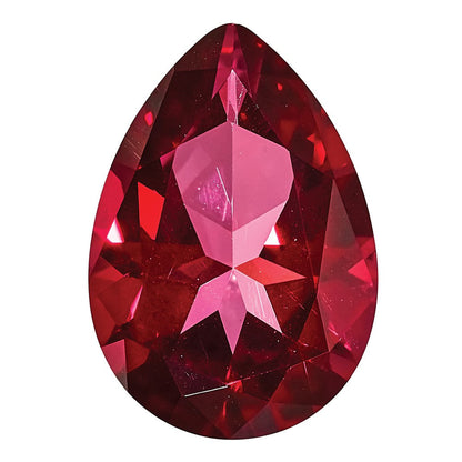 Edelstein Blazing Rot Passion Topas 6x4mm Tropfen