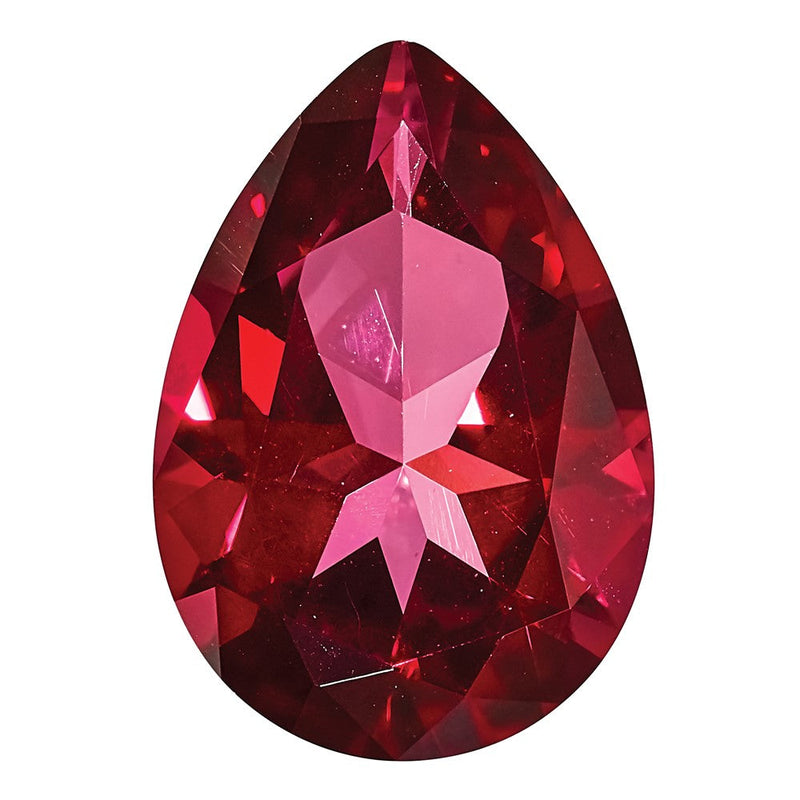 Edelstein Blazing Rot Passion Topas 6x4mm Tropfen