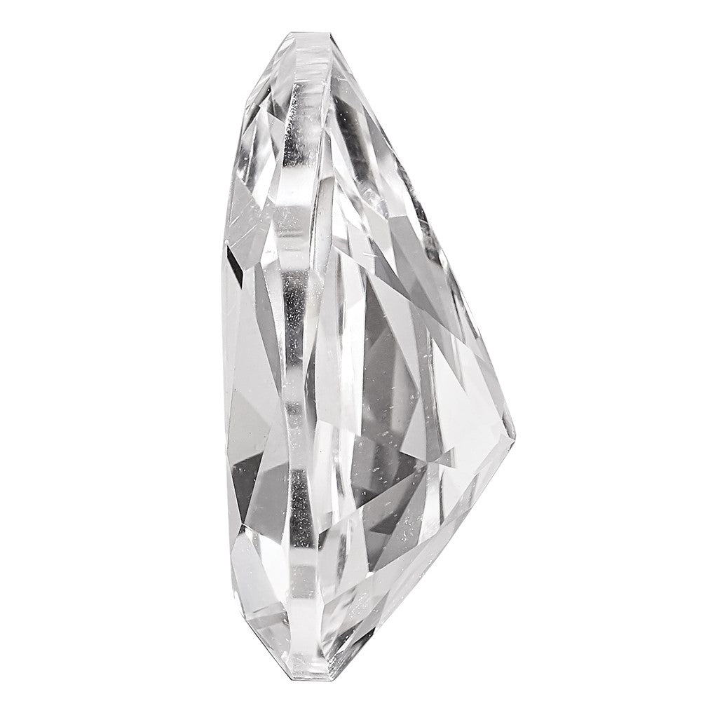 Edelstein Weiß Passion Topas 10x7mm Tropfen