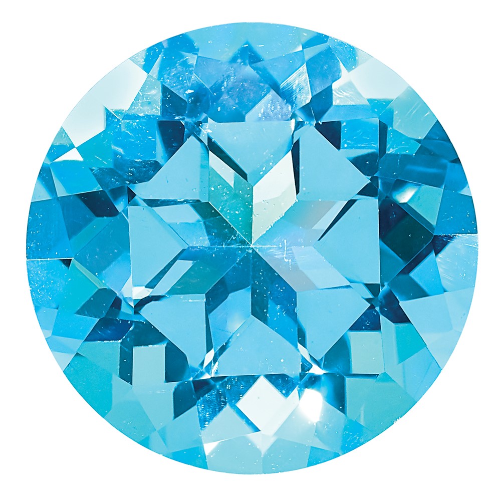 Edelstein Eis Blau Passion Topas 2mm Rund