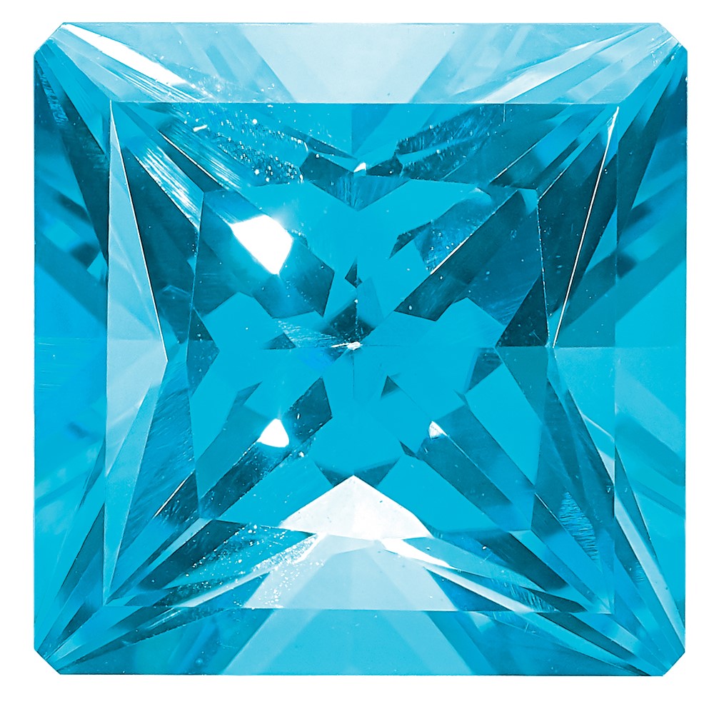 Edelstein Paraiba Passion Blautopas 8mm Princess
