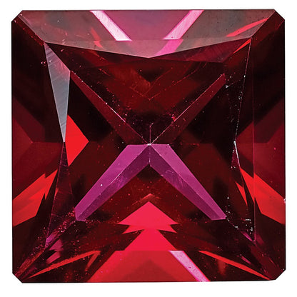 Edelstein Blazing Rot Passion Topas 6mm Princess