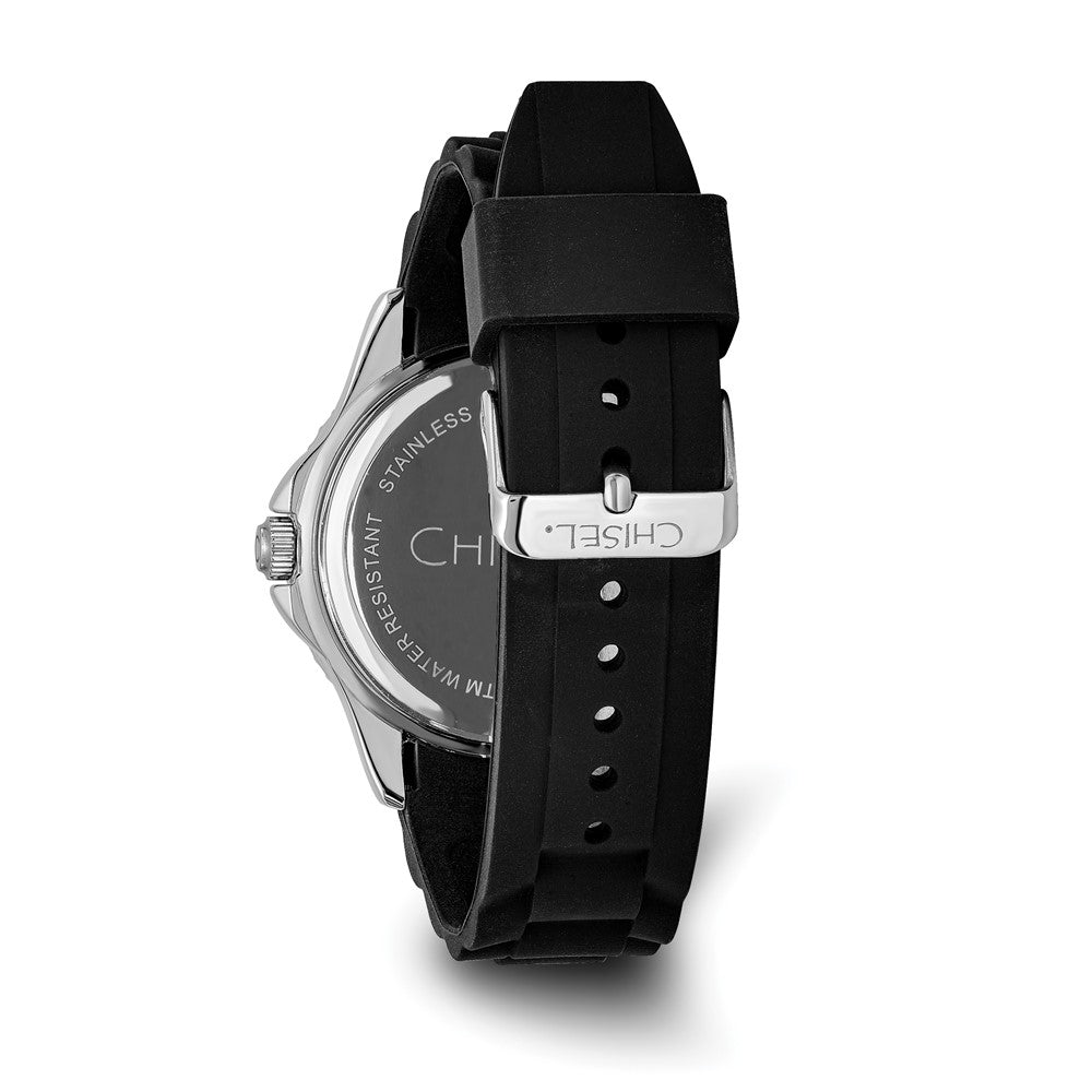 Non Metal Herren Chisel 44mm Schwarz Silicone Strap Uhr