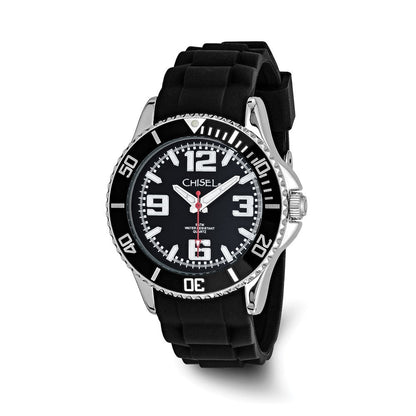 Non Metal Herren Chisel 44mm Schwarz Silicone Strap Uhr