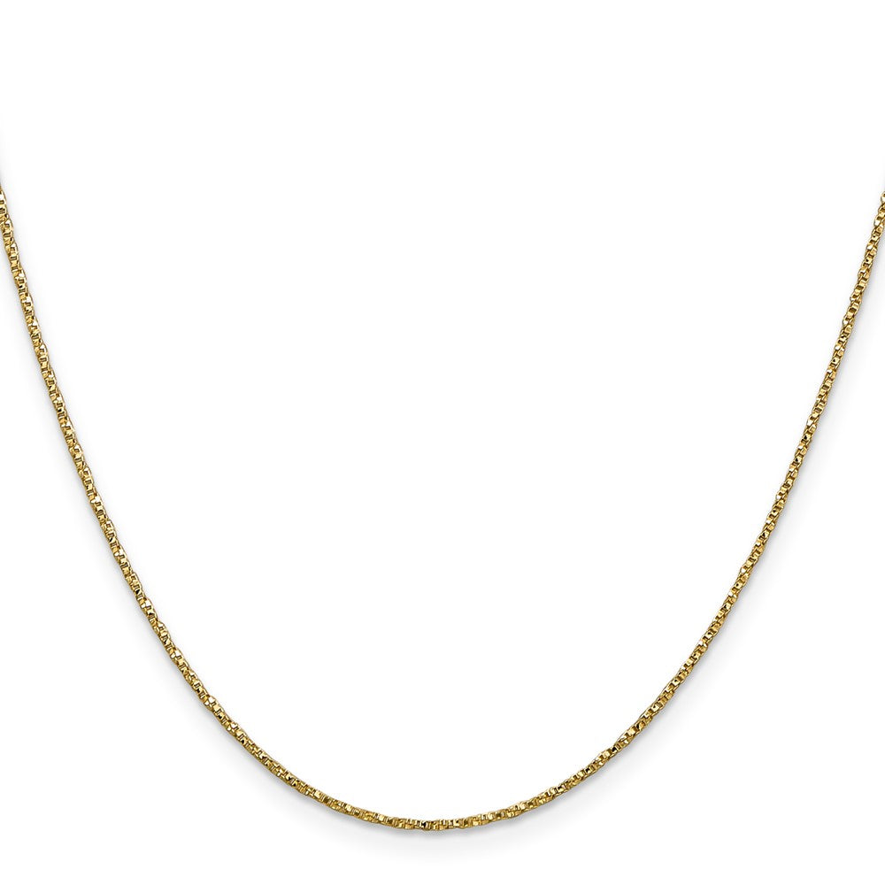 14K Gelbgold.95mm Gedreht Venezianer mit Karabinerverschluss Halskette