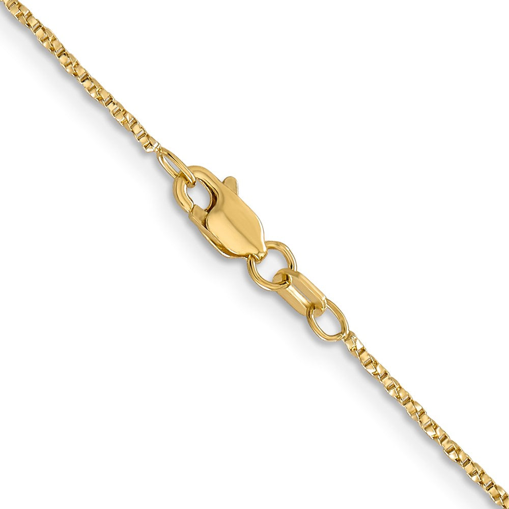 14K Gelbgold.95mm Gedreht Venezianer mit Karabinerverschluss Halskette