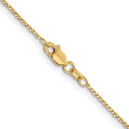 14K Gelbgold.95mm Gedreht Venezianer mit Karabinerverschluss Halskette