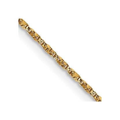14K Gelbgold.95mm Gedreht Venezianer mit Karabinerverschluss Halskette