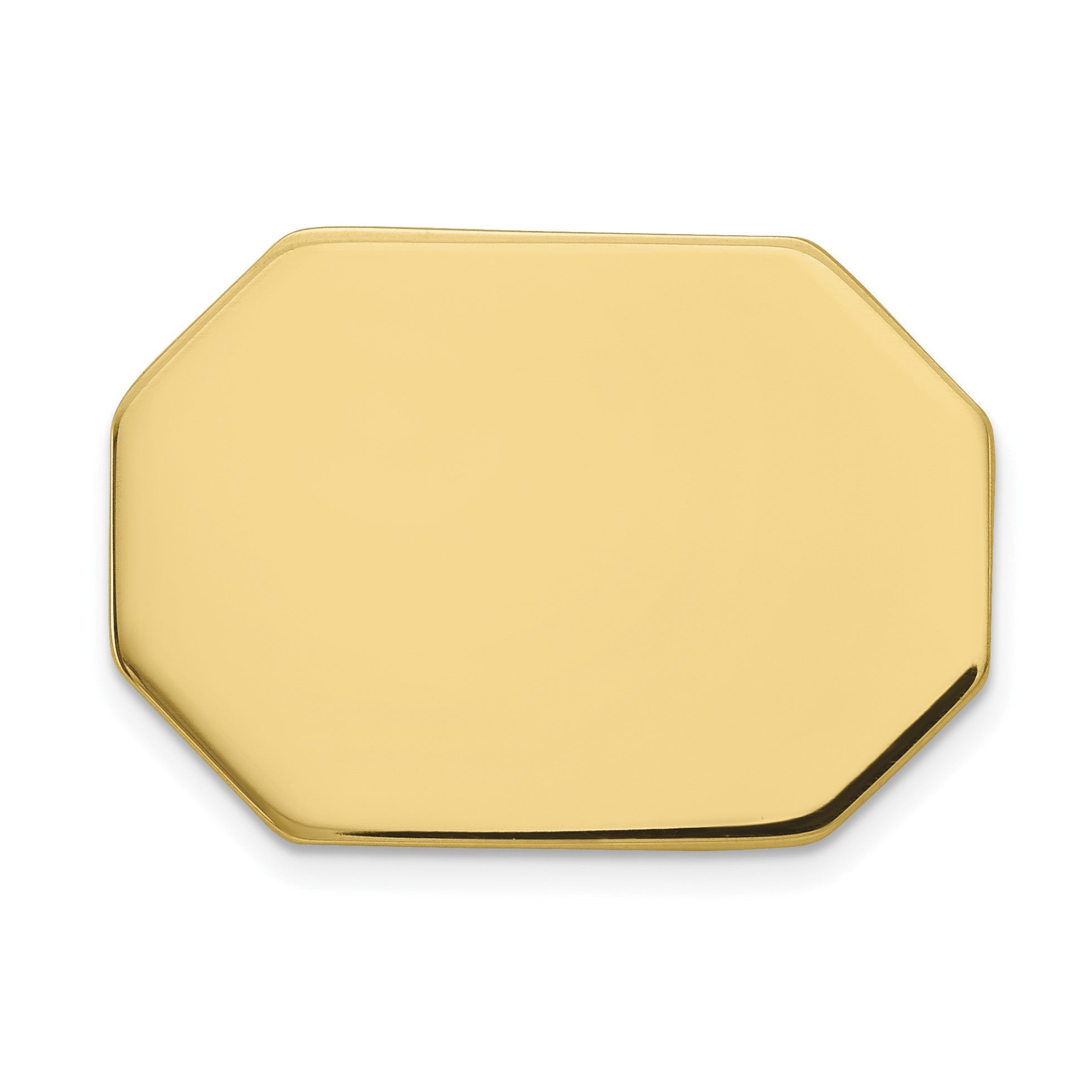 14K Gelbgold Herren Rectangular Octagon Krawatten Tac