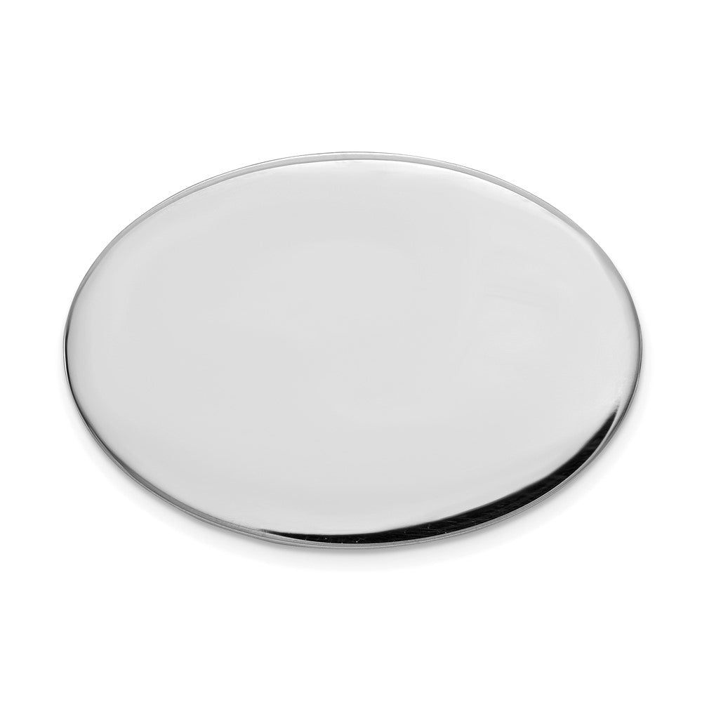 14K Weißgold Herren Oval Krawatten Tac