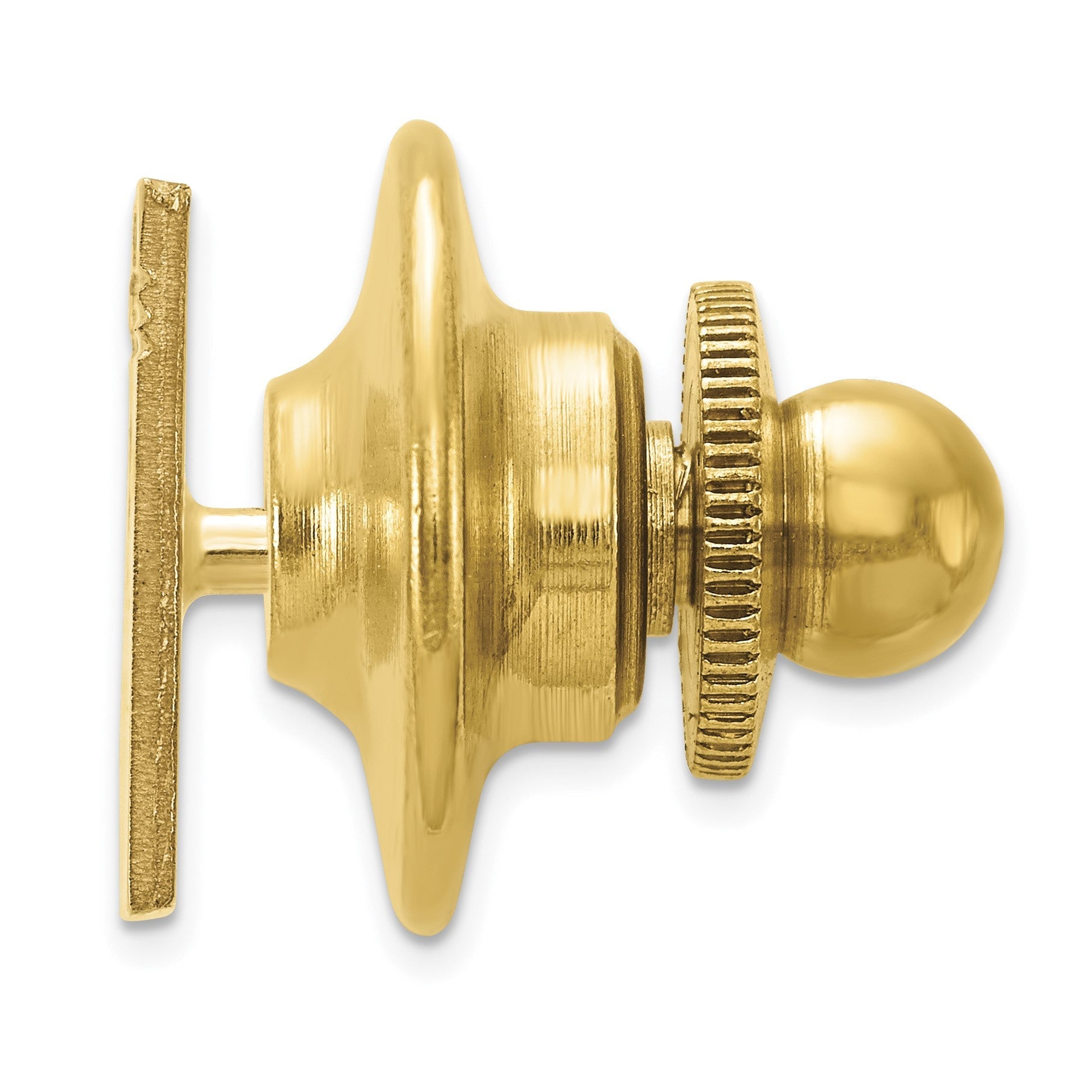 14K Gelbgold Herren Quadratisch mit Line Design Krawatten Tac