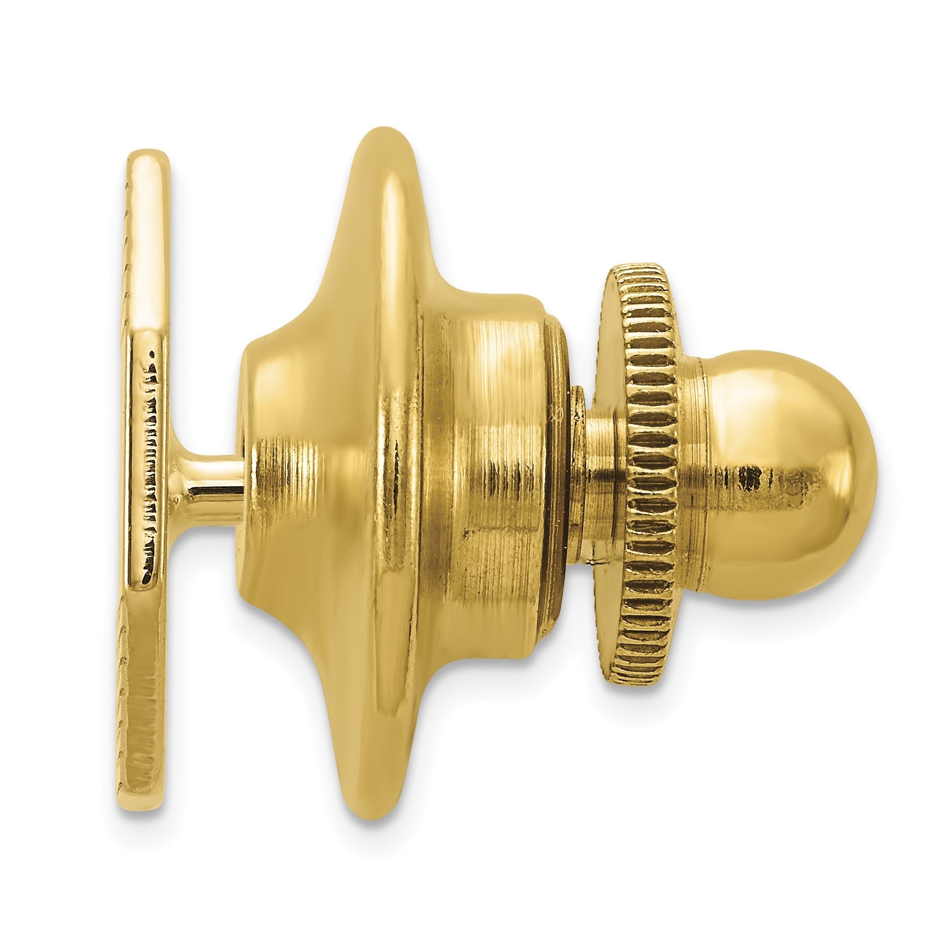 14K Gelbgold Herren Octagonal Gerillt Krawatten Tac