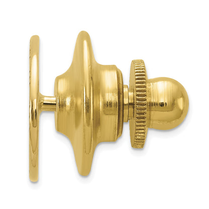 14K Gelbgold Herren Checkered Muster Oval Krawatten Tac