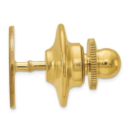 14K Gelbgold Herren Oval mit Line Design Krawatten Tac
