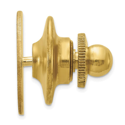 14K Gelbgold Herren Kreisförmig mit Line Design Krawatten Tac