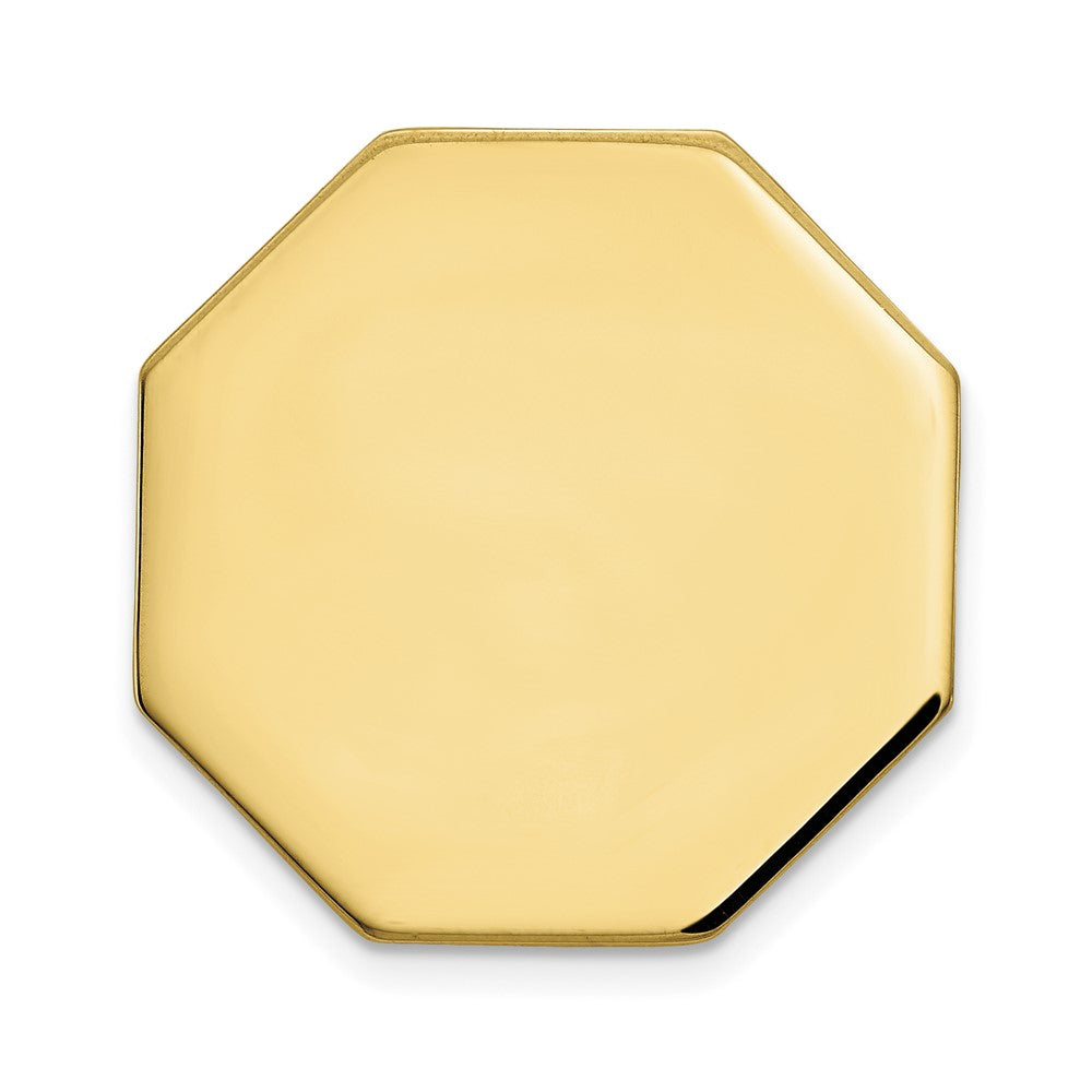 14K Gelbgold Herren Octagonal Krawatten Tac