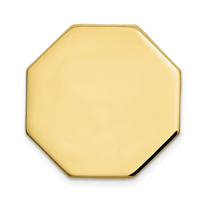 14K Gelbgold Herren Octagonal Krawatten Tac