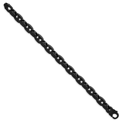 Tungsten Chisel Poliert Schwarz Ip-beschichtet 9 Zoll Armband