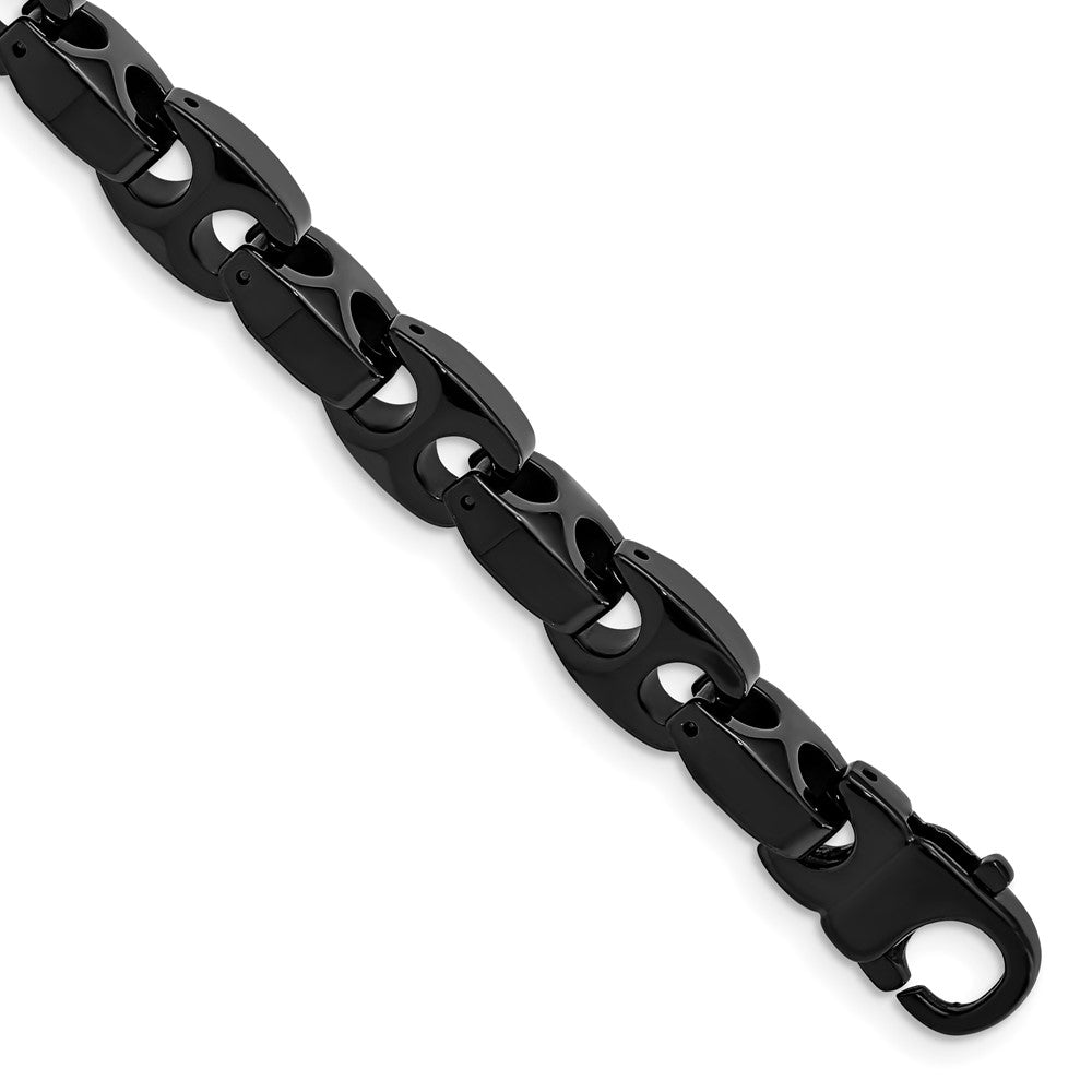 Tungsten Chisel Poliert Schwarz Ip-beschichtet 9 Zoll Armband
