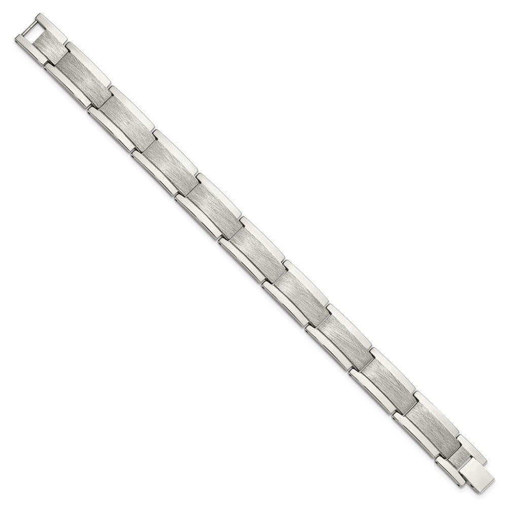 8.5 Zoll Chisel Tungsten Poliert und Satiniert 8.25 Armband