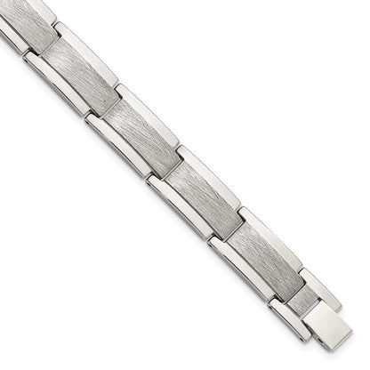 8.5 Zoll Chisel Tungsten Poliert und Satiniert 8.25 Armband