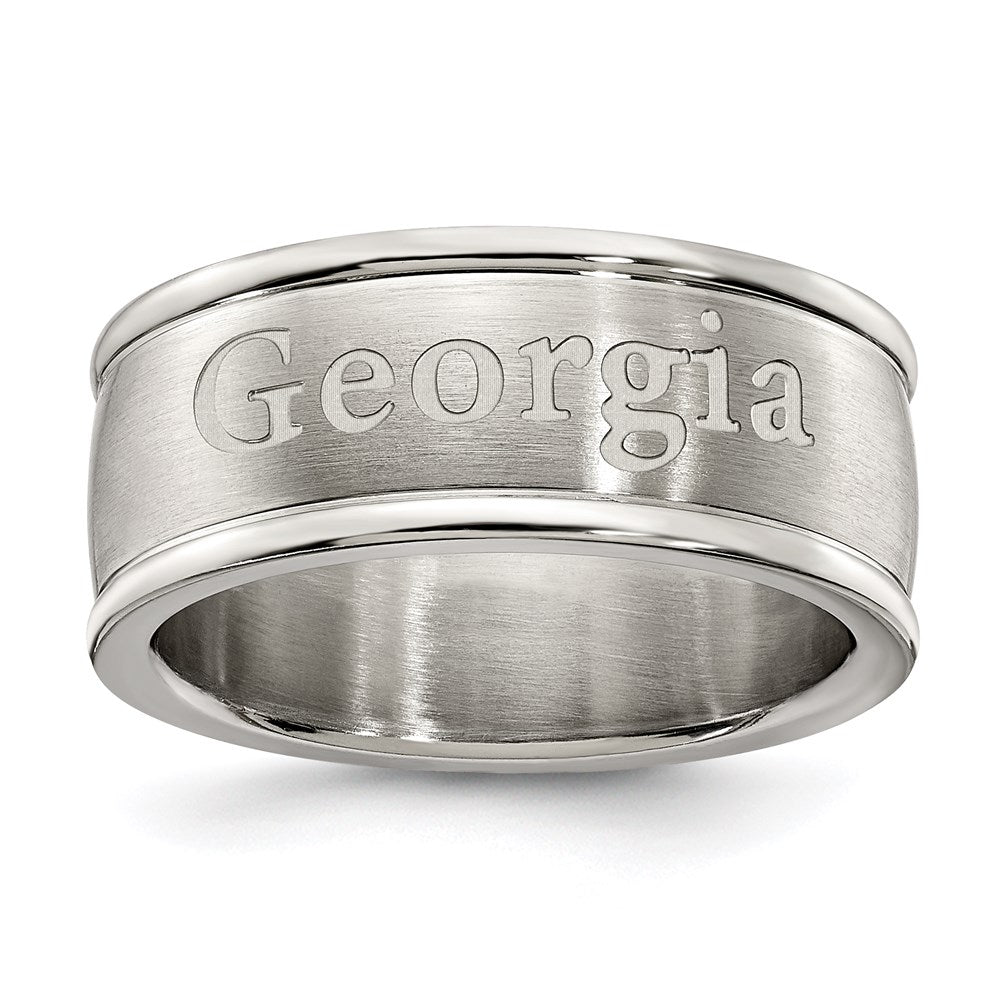 Edelstahl Universität Of Georgia Logo Ring