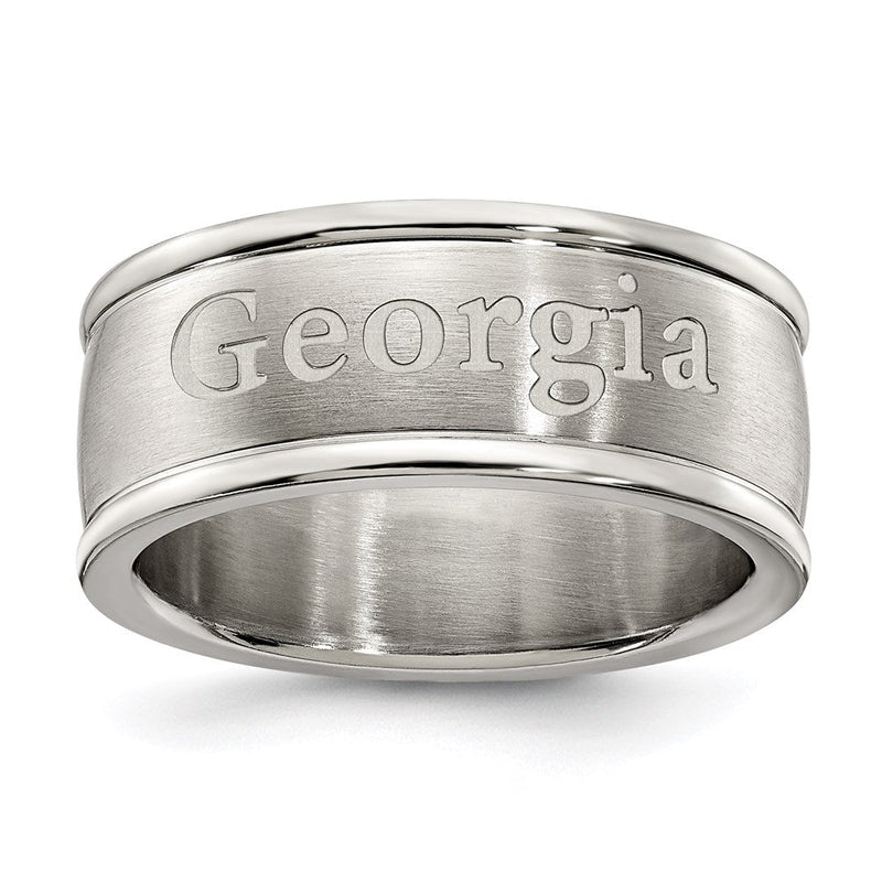 Edelstahl Universität Of Georgia Logo Ring