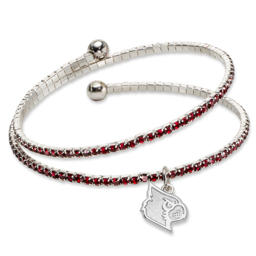 Messing/white Universität Of Louisville Amped Logo Kristall Armband