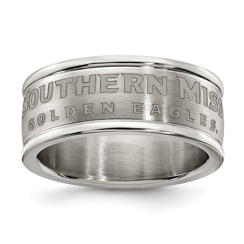 Edelstahl Universität Of Southern Miss Logo Ring