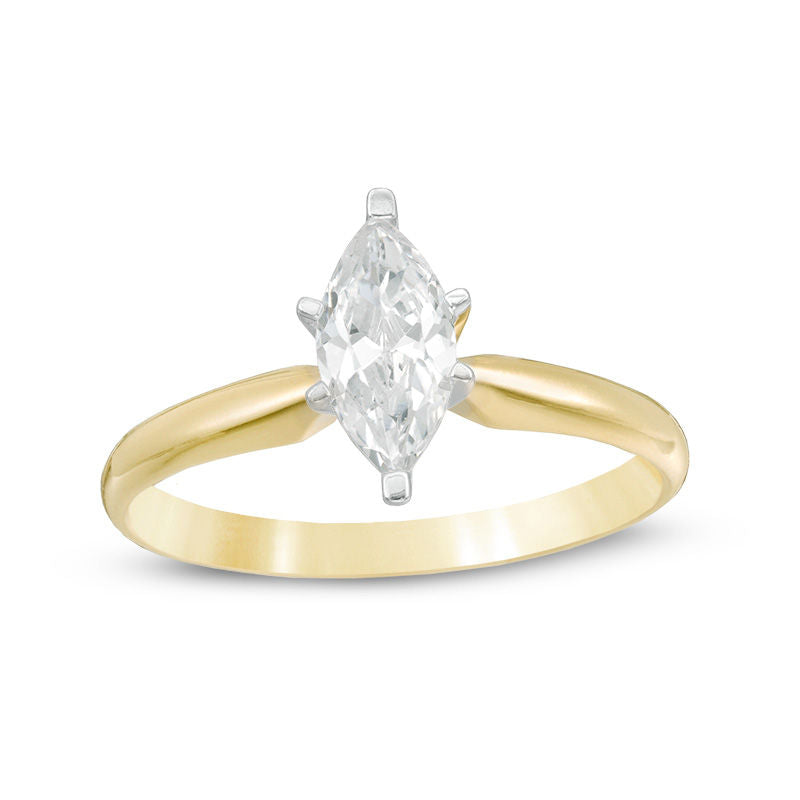 1 ct. Marquise-Diamant-Solitär-Verlobungsring in 14K Gold