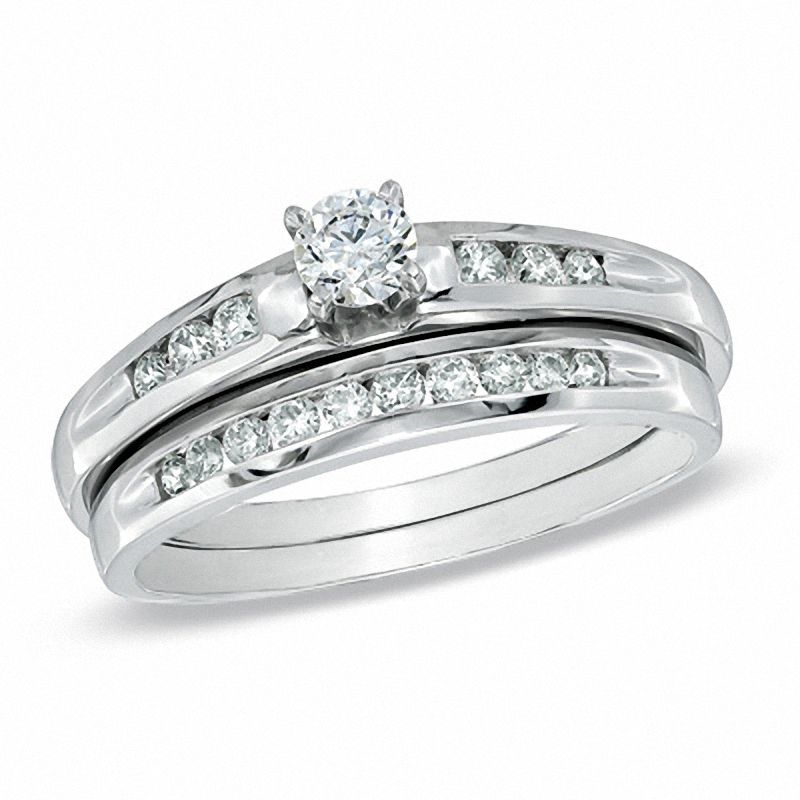0,5 ct. Diamant-Braut-Set in 14K Weißgold
