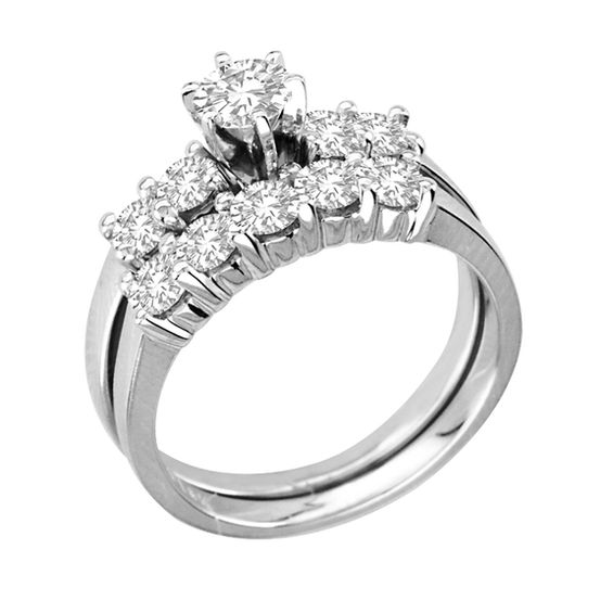 1,5 ct. Diamant-Brautset aus 14K Weißgold