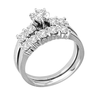 1,5 ct. Diamant-Brautset aus 14K Weißgold