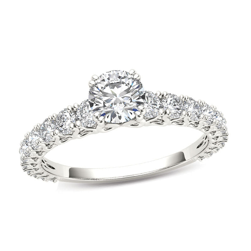 1 ct. Diamant-Verlobungsring aus 14K Weißgold