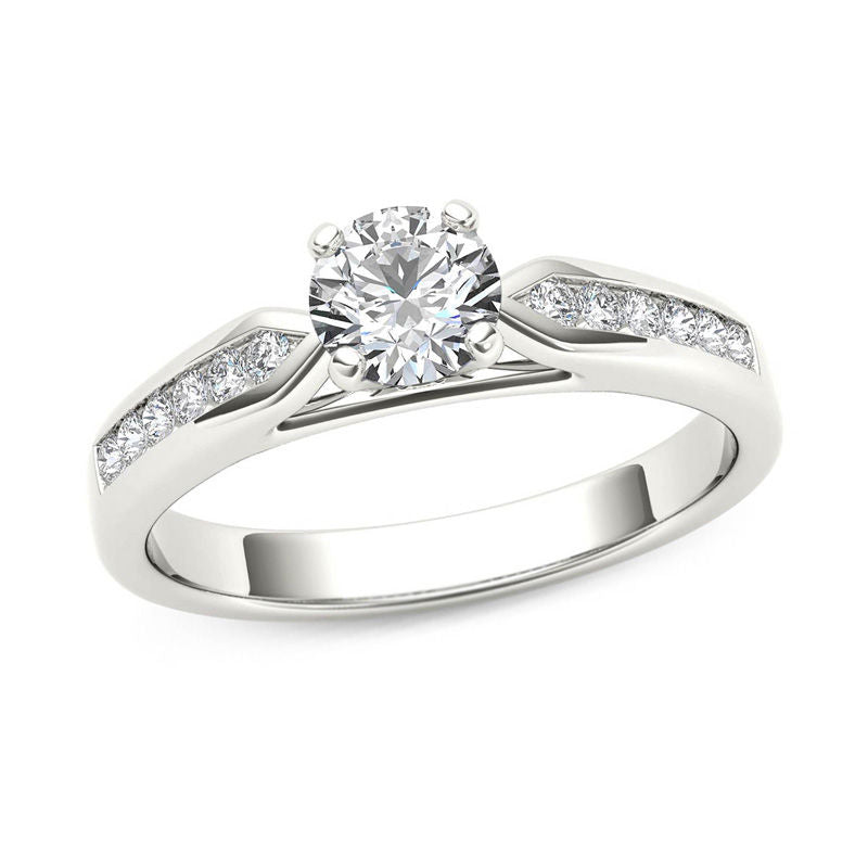 0,625 ct. Diamant-Verlobungsring aus 14K Weißgold
