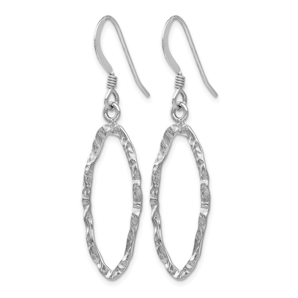 Sterlingsilber Rhodiniert Diamantiert Hirte Haken Ohrhänger
