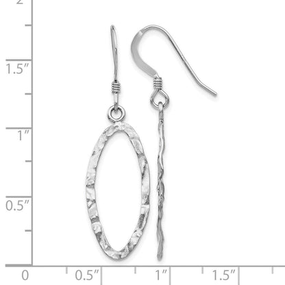 Sterlingsilber Rhodiniert Diamantiert Hirte Haken Ohrhänger