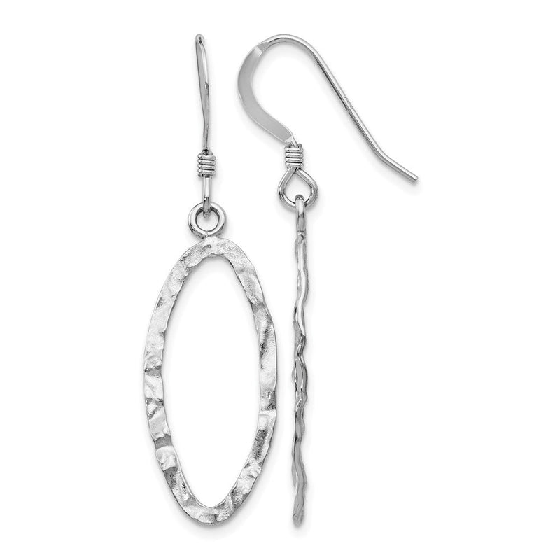 Sterlingsilber Rhodiniert Diamantiert Hirte Haken Ohrhänger