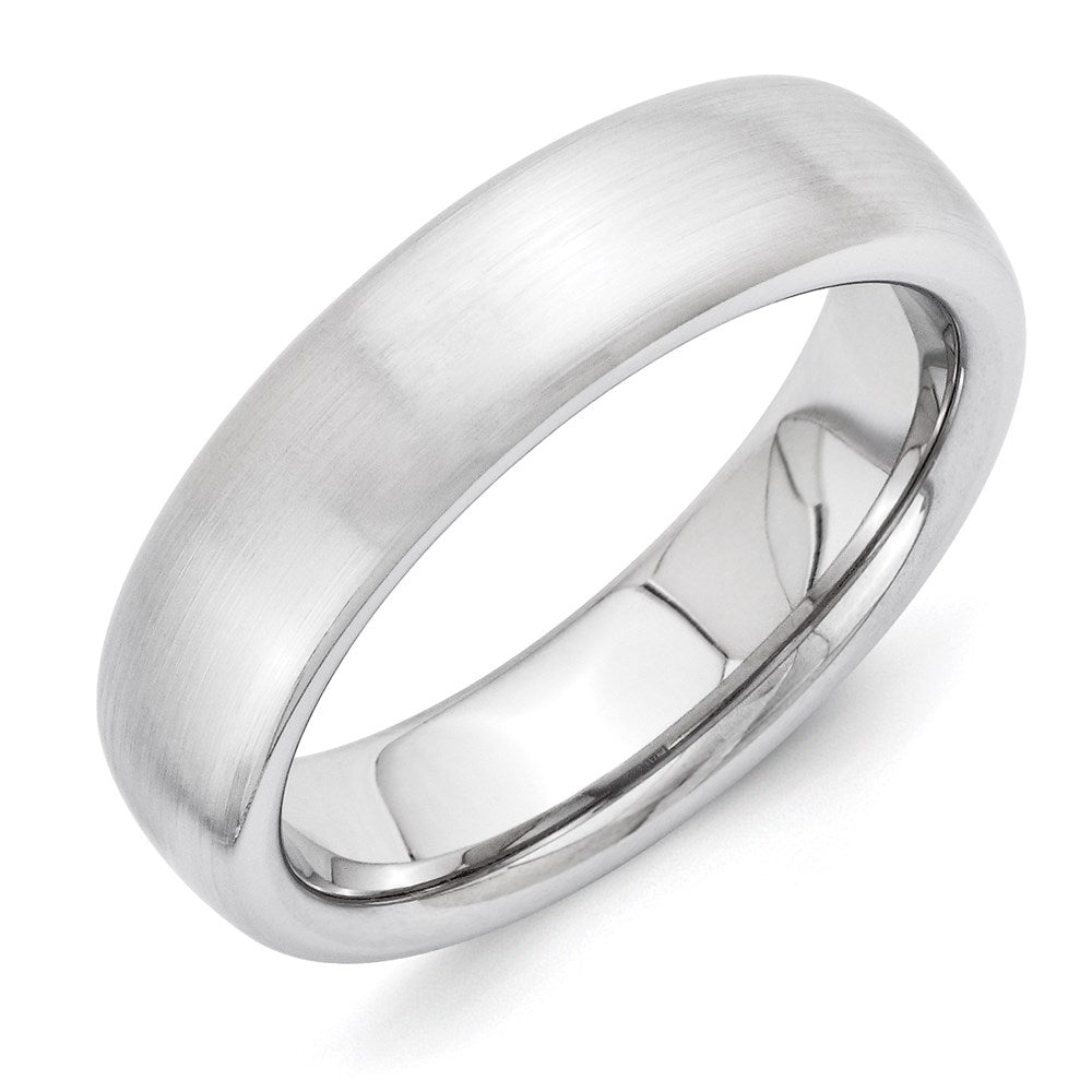 Vitalium Gebürstet 6mm Gewölbt Ring (size 7 Nur)