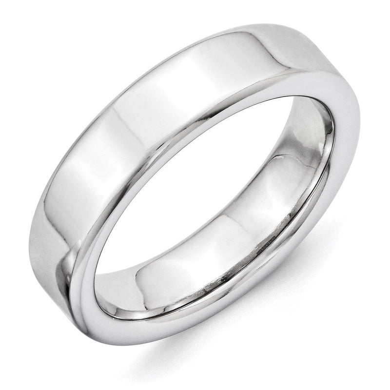 Vitalium Flach Poliert 6mm Ring