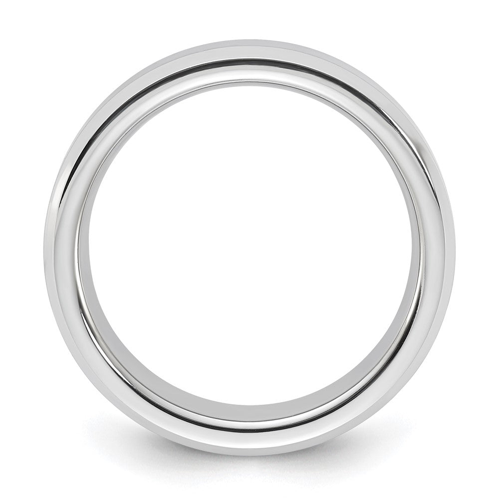 Vitalium Kreuz Satiniert Mittig 6mm Abgeschrägt Kante Ring