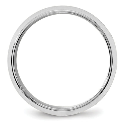 10K Weißgold Ehering, 8 mm, abgeschrägte Kante, Komfort-Passform