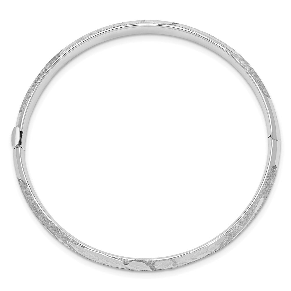 14K Weißgold 3/16 Weißgold Florentinisch Klappbar Baby Armreif