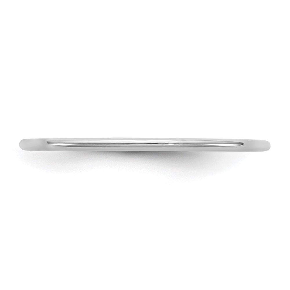 10K Weißgold 10Kw 1 mm Standard-Komfortpassung Ring Größe 8