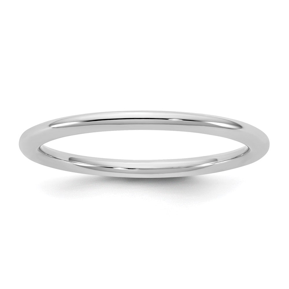 10K Weißgold 10Kw 1,5 mm Standard-Komfortpassform-Ring Größe 8,5