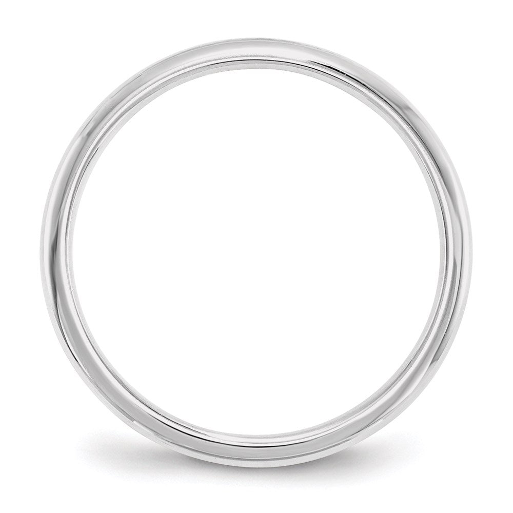 14K Weißgold 2 mm Ehering mit Standardgewicht und Komfort-Passform